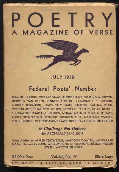 Poetry: A Magazine of Verse. July 1938