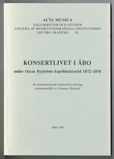 Konsertliv i Åbo under Oscar Byströms…