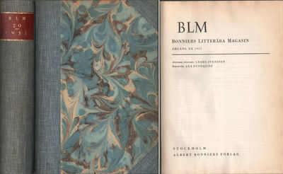 BONNIERS LITTERÄRA MAGASIN (BLM) 1951.