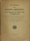 Catálogo de la Seccion Argentina de la Biblioteca del Jockey Club de Buenos Aires