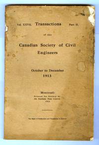 image of Transactions of the Canadian Society of Civil Engineers. October to December 1913