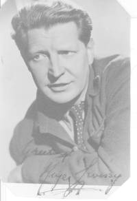 Vintage postcard photo signed and inscribed (Roger, 1906-1976, Actor)