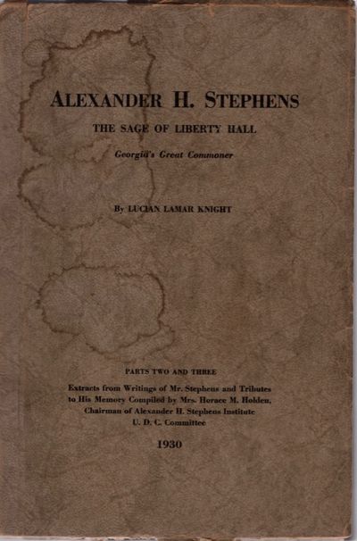 Athens: The McGregor Company, 1930. First Edition. Soft cover. Good. Bound wraps. vi, 170 pages. Fro...