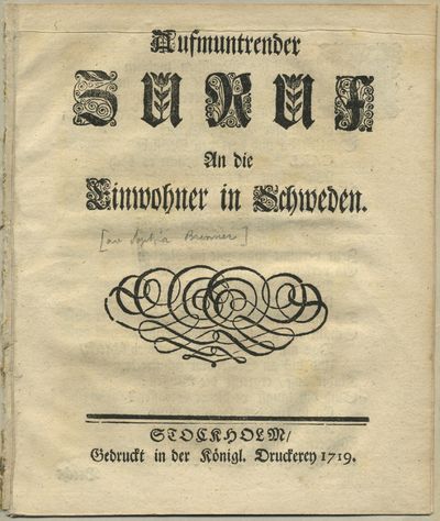 Aufmuntrender Zuruf an die Einwohner in Schweden.