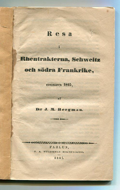 Resa i Rhentrakterna, Schweitz och södra…