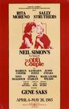ODD COUPLE, THE (1985) Theatre window card NY