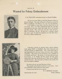 Card No. 16: Wanted for Felony Embezzlement