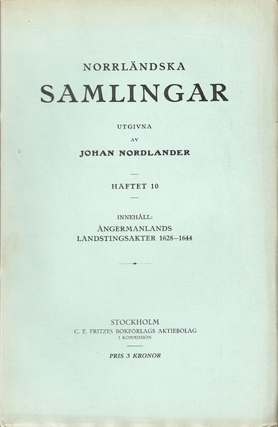 Ångermanlands landstingsakter 1628-1644.