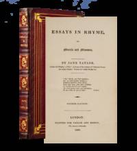 Essays in Rhyme on Morals and Manners (Inscribed)