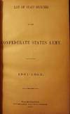 LIST OF STAFF OFFICERS OF THE CONFEDERATE STATES ARMY 1861-1865