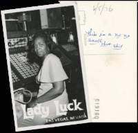 Real Photo Postcards of “Vickie” and “Cliff” at the Lady Luck Casino