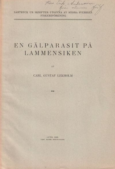 En gälparasit på Lammensiken [= rubrik].