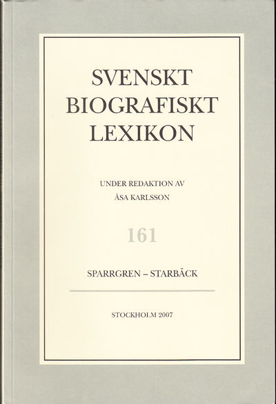 Svenskt Biografiskt Lexikon. Häfte 161 [=Band 33]…