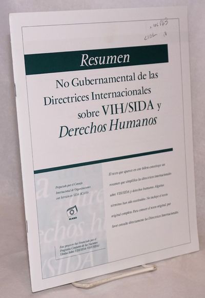 Resumen no gubernamental de las directrices internacionales sobre VIH/SIDA y derechos humanos