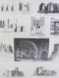 image of 1839 Castellation Engraving Showing Various Historical Fortifications