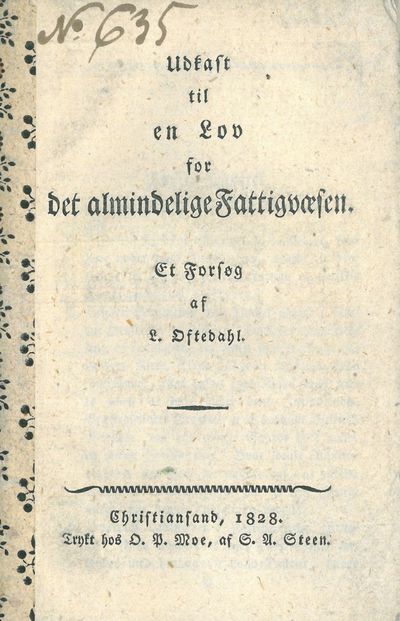 Udkast til en Lov for det almindelige…