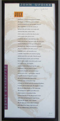 July (Broadside Poem) by John Updike - Paperback - Signed First Edition - 1993 - from Dale Steffey Books (SKU: 003748)