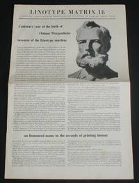 image of Linotype Matrix - Number 18, March 1954. "A Typographic Journal Published from Time to Time by Linotype and Machinery Limited