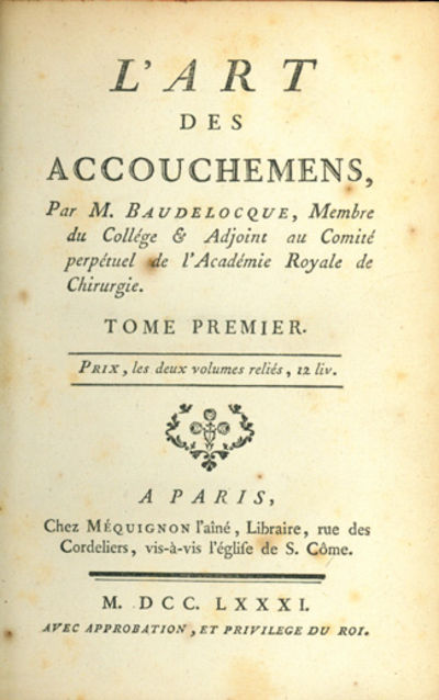 L'art des accouchemens. Interleaved copy with annotations. 2 vols. in 5