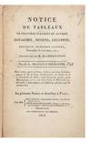 Notice de Tableaux de Peintres italiens et autres; Gouaches, Dessins, Estampes, Recueils, Planches gravées, Ustensiles de peinture, etc., Provenant de…Par F. L. Regnault Delalande. Cette vente…se fera…le Jeudi 12 et le Vendredi 13 Août…