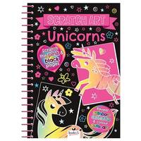 Scratch Art Black and Colour Unicorns