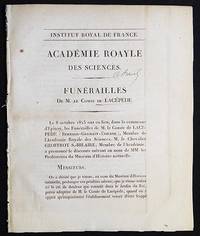Funérailles de M. le Comte de Lacépede by Geoffroy Saint-Hilaire - 1825 - from Classic Books and Ephemera (SKU: 005885)