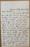 Autograph Letter Signed, Union City [PA?] March 27, 1881, to his brother John