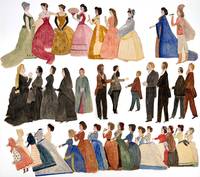 Thirty-five (35) 4" to 6" Handmade Victorian Paper Dolls
