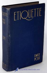 image of Etiquette: "The Blue Book of Social Usage" (1928 4th Printing of the New and Revised Edition)