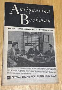 cover of Antiquarian Bookman November 25, 1963, Special Edgar Rice Burroughs Issue