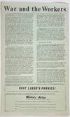 War and the workers [handbill]