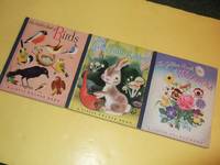 cover of Three Volumes LITTLE GOLDEN BOOKS: The Golden Book of Birds; The Lively Little Rabbit; The Golden Book of Flowers ( Volumes # 13, 15, 16 )