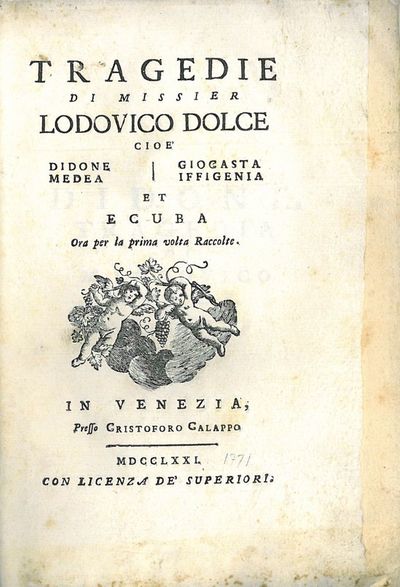 Tragedie di Missier (...) cioe´Didone, Medea,…