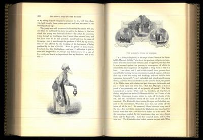 The thousand and one nights, commonly calles, in England, the Arabian nights’ entertainments. A new translation  from the Arabic, with copious notes. By (...), author of “The modern Egyptians”. Illustrated by many hundred engravings on wood, from original designs by William Harvey. In three volumes. I-III. (photo 3)
