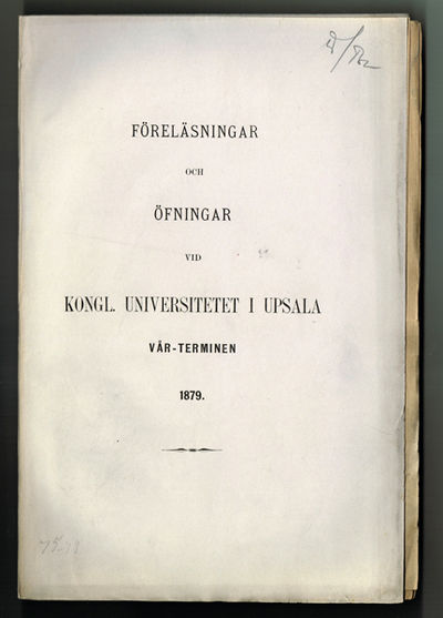 Föreläsningar och öfningar vid Kongl.…