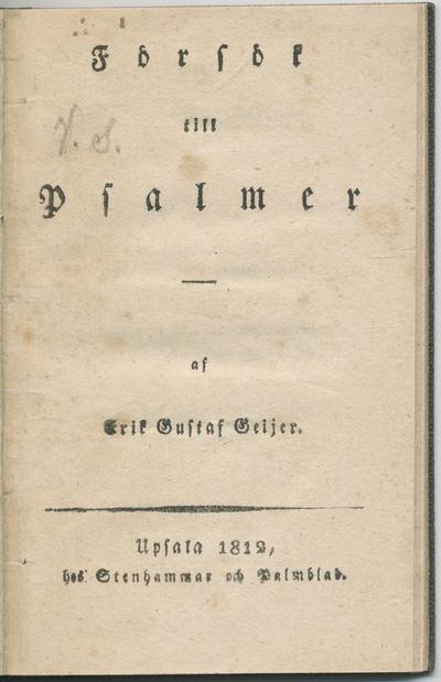 Försök till psalmer.