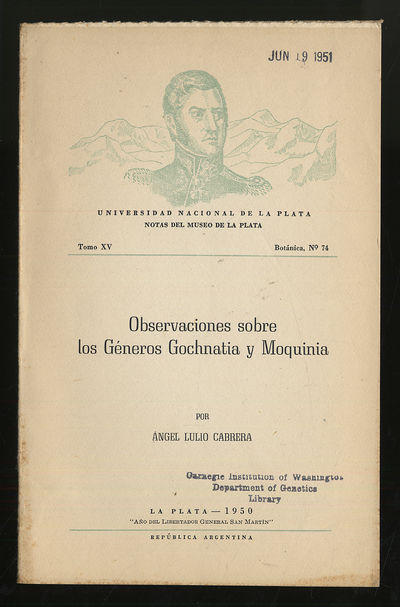 La Plata, Argentina: Museo De La Plata, 1950. Softcover. Very Good. First edition. Tomo XV, Botanica...