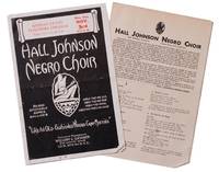 [Program and Song Sheet for the] Hall Johnson Negro Choir.]