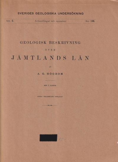 Geologisk beskrivning över Jämtlands län av A.G.…