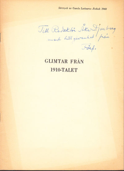 Glimtar från 1910-talet [= rubrik].