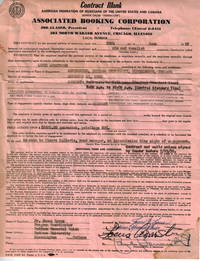 SIGNED Contract on American Federation of Musicians Letterhead