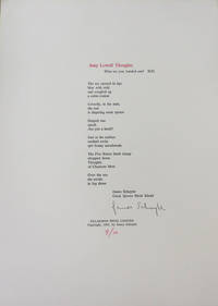 cover of Amy Lowell Thoughts (Signed Broadside)