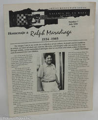 Artist Monograph Series Number 7, July 1990: Homenaje a Ralph Maradiaga 1934-1985