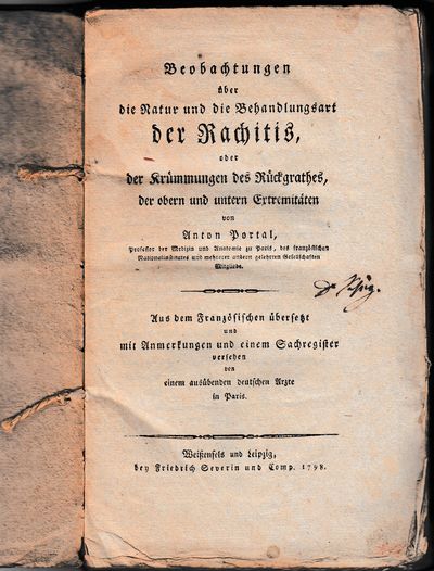 Beobachtungen über die Natur und die Behandlungsart der Rachitis oder der Krümmungen des Rückgrades.