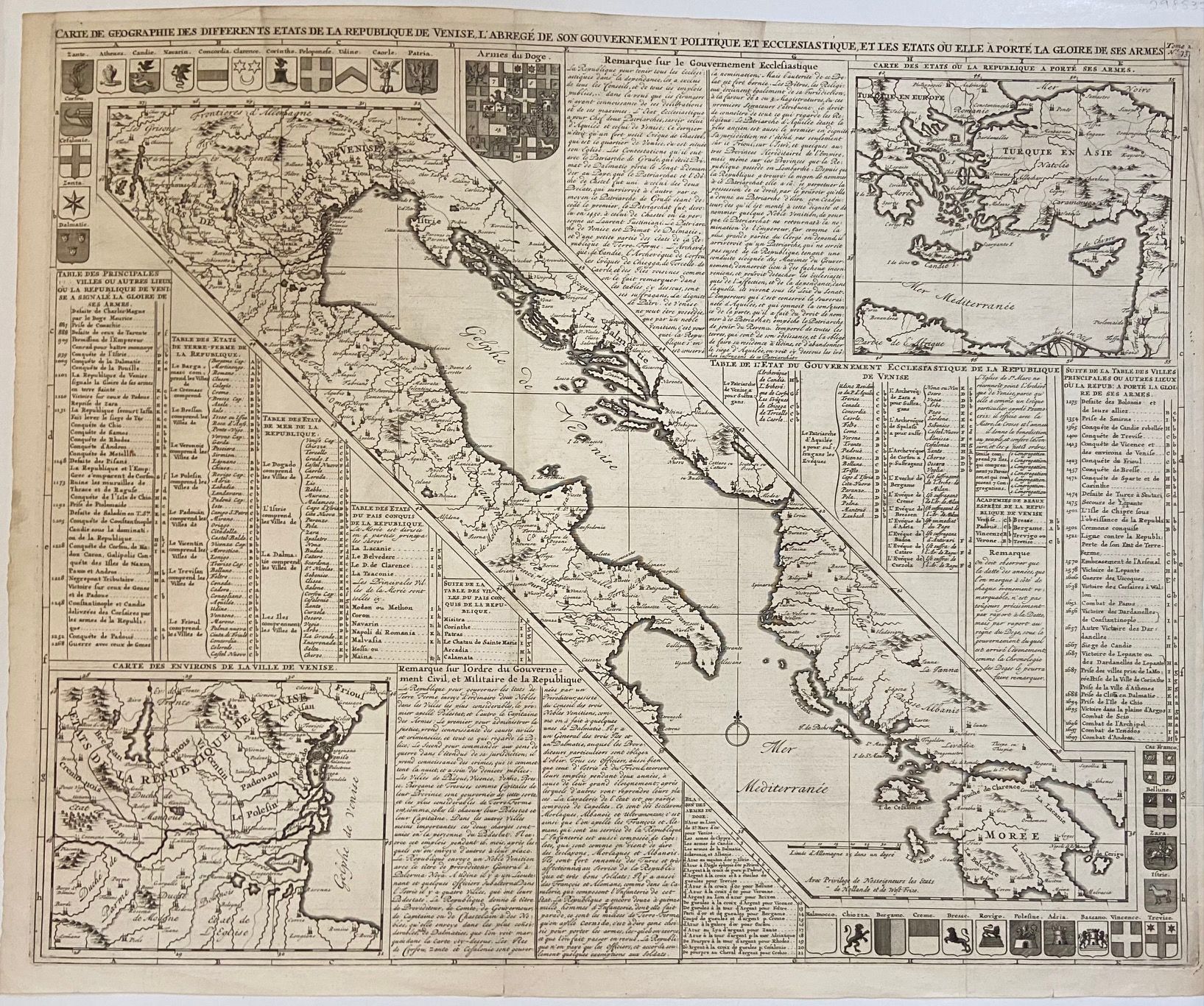 Carte Geographique Des Diffrents Etats De La Republique De Venise L Abrege De Son Gouvernement Politique