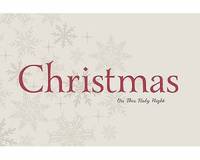 Christmas: on This Holy Night