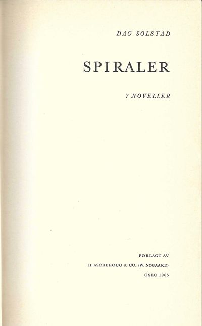 Spiraler. 7 noveller.