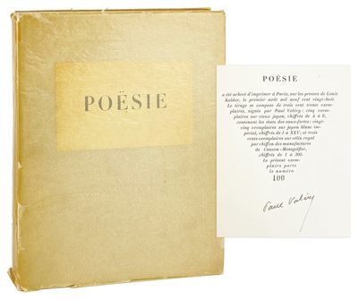 Poesie: Essais sur la poetique et le poete [Limited Edition, Signed]