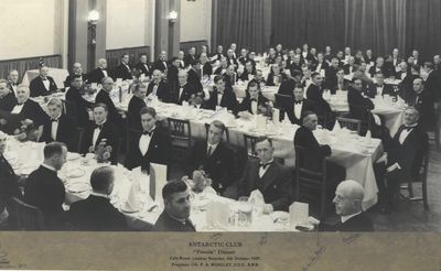 Antarctic Club “Penola” Dinner. Cafe Royal,…