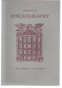 Catalogue 175: Bibliography, Part 1: Antiquarian Bibliography before 1850. Part II: Catalogues: Private Libraries, Auctions, Booksellers. Part III: General Bibliography.